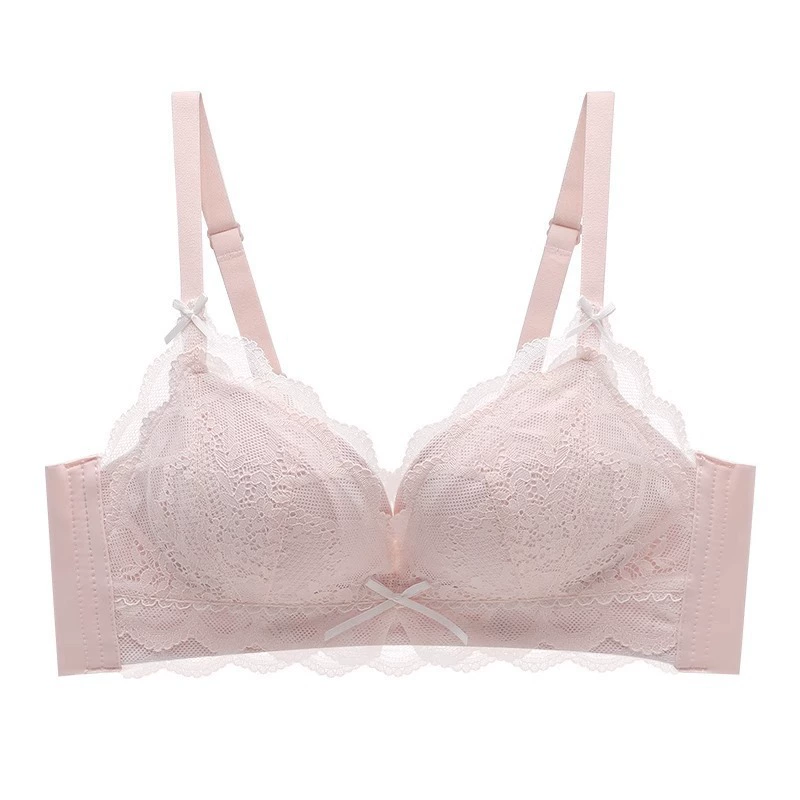 Lace underwear, push up bra, wireless bra, supporting bra top
