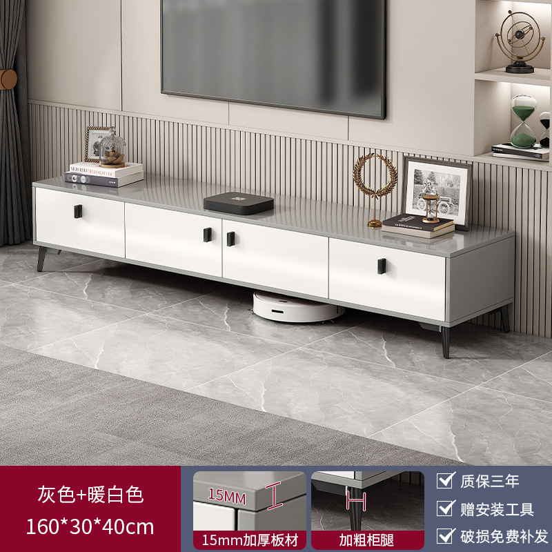 Mueble de TV, sala de estar, hogar 2025, nuevo apartamento pequeño, almacenamiento y almacenamiento, gabinete de TV simple moderno integrado