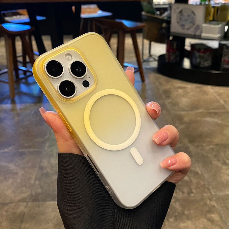 适用iPhone17PROMAX手机壳渐变冰雾磁吸苹果16磨砂肤感全包保护套|undefined