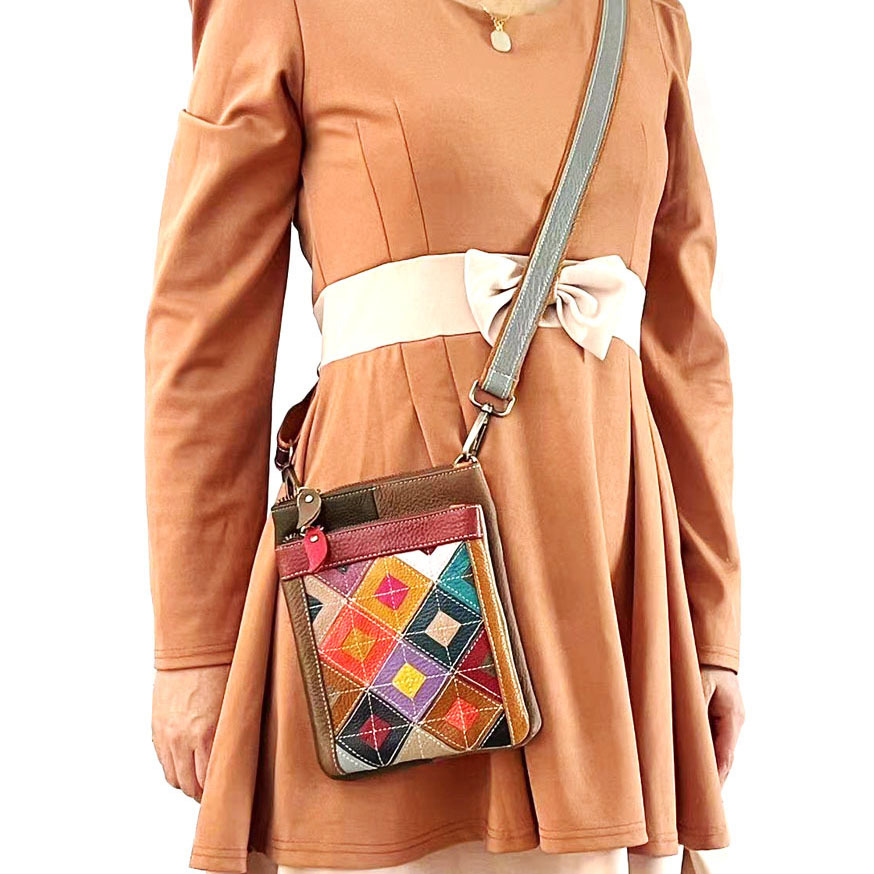 Handgenähte Handytasche Umhängetasche Für Damen_voghion.com