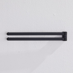 444Z批發旋轉毛巾杆架免打孔家用壁掛式浴室衛生間活動毛巾架子雙