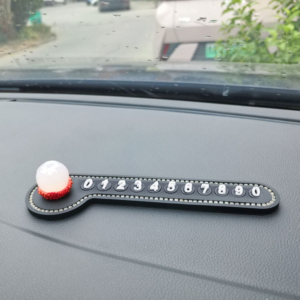 Placas de estacionamiento temporales de automóviles mujeres lindas tarjetas telefónicas de automóviles tarjetas de número de teléfono móvil adornos de decoración