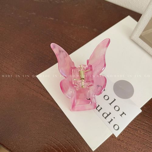 Summer style French butterfly clip pink butterfly clip hair clip acetic acid hair clip retro back of head hair accessories hair clip for women