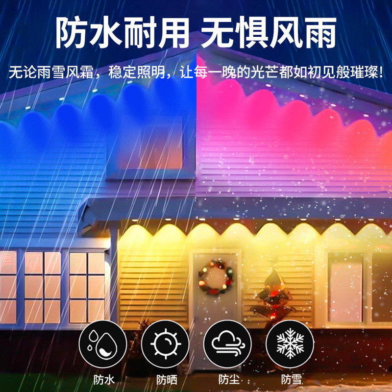 メーカーの新しいスマートカラフルな軒ライト wifi Bluetooth LED 音声制御カラーバーライト軒マーキー装飾ライト|undefined