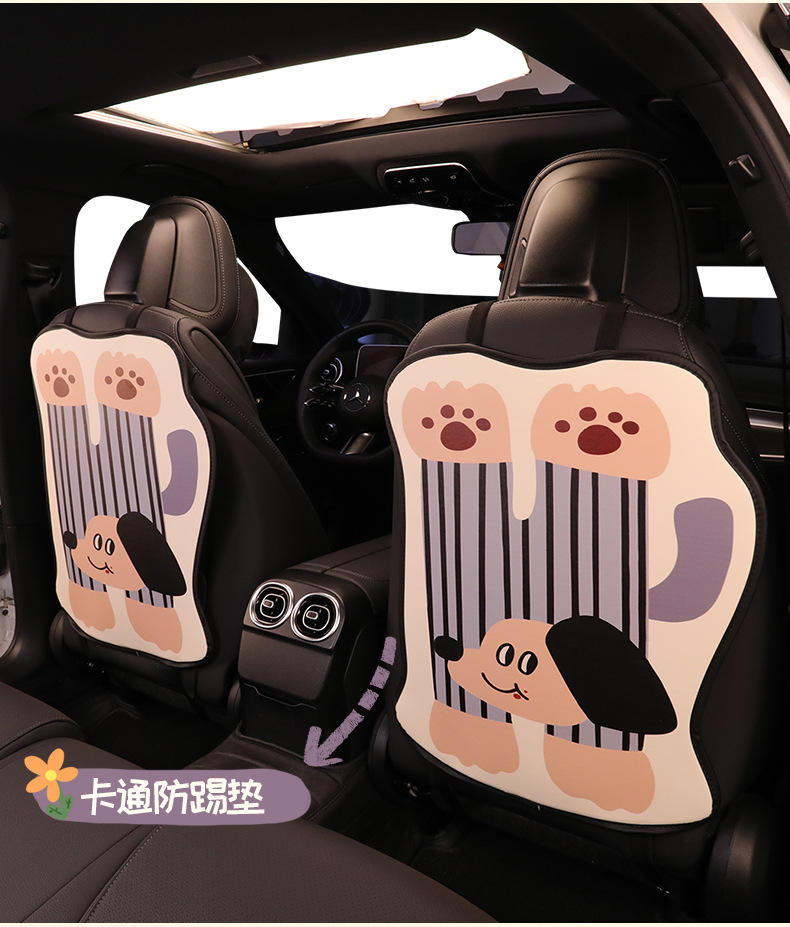 Green Crocodile Seat Back Anti-Kick Pad Children's Rear Seat Protection Pad Anti-Dirty Pad for Car Interior Rear Wear Protection