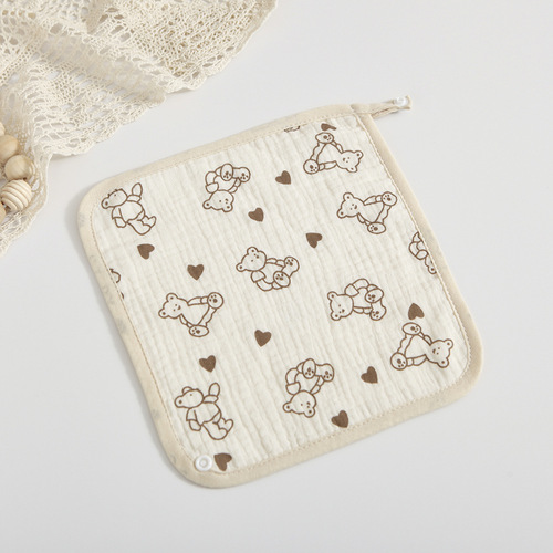 Korean style 4-layer pure cotton gauze square towel newborn baby towel baby supplies children's handkerchief face wash small square towel