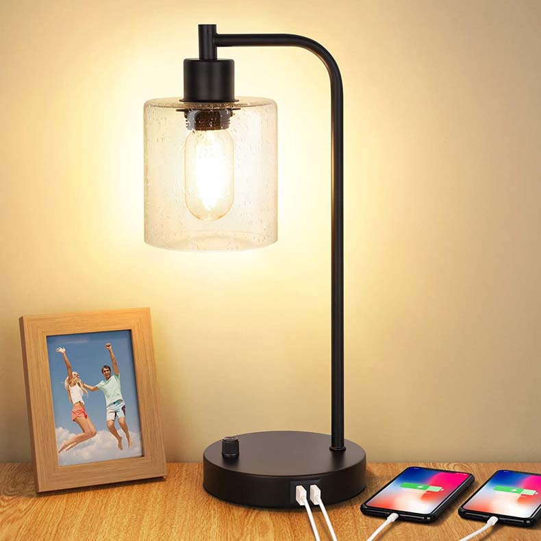 industrial retro glass table lamp