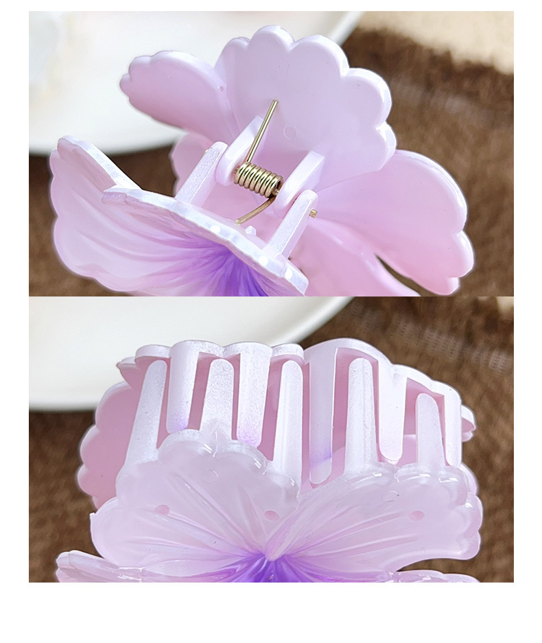 Vacation Style Floral Hair Clip For Beach Vacation Back Of Head Accessory Cabbage Roll Design Summer