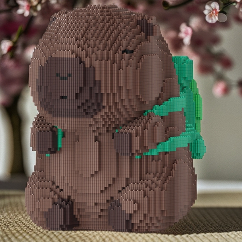 新しいカピバラは、レゴビルディングブロックと互換性があり、トレンディな手作りのおもちゃ、リビングルームの創造的な装飾モデルギフトに適しています。|undefined