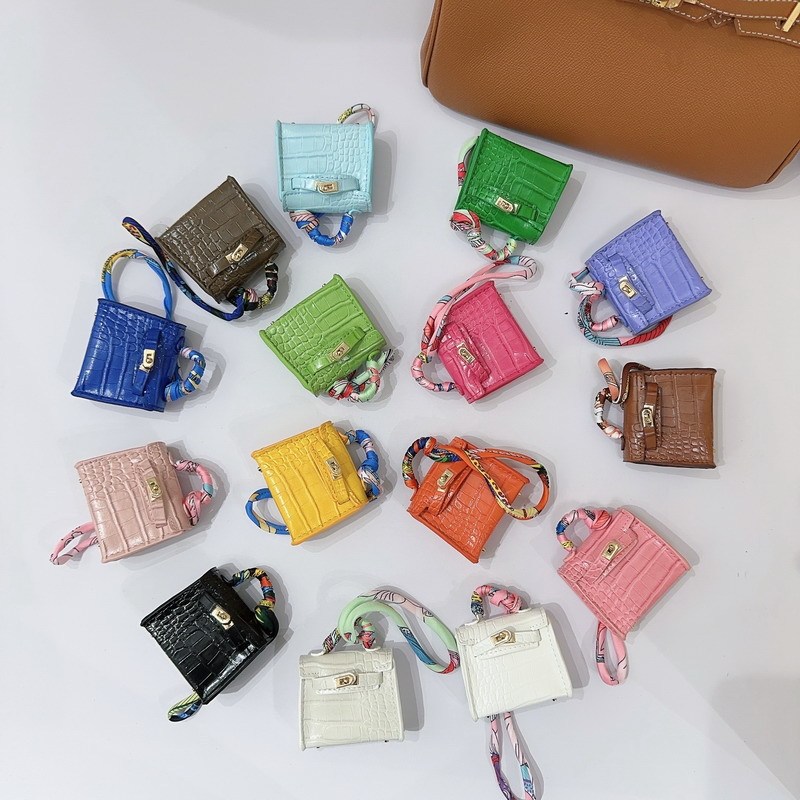 Mini Kelly bag pendant crocodile pattern leather cute miniature bag pendant high-end car Keychain Car pendant Mini Kelly bag pendant crocodile pattern leather cute miniature bag pendant high-end car Keychain Car pendant