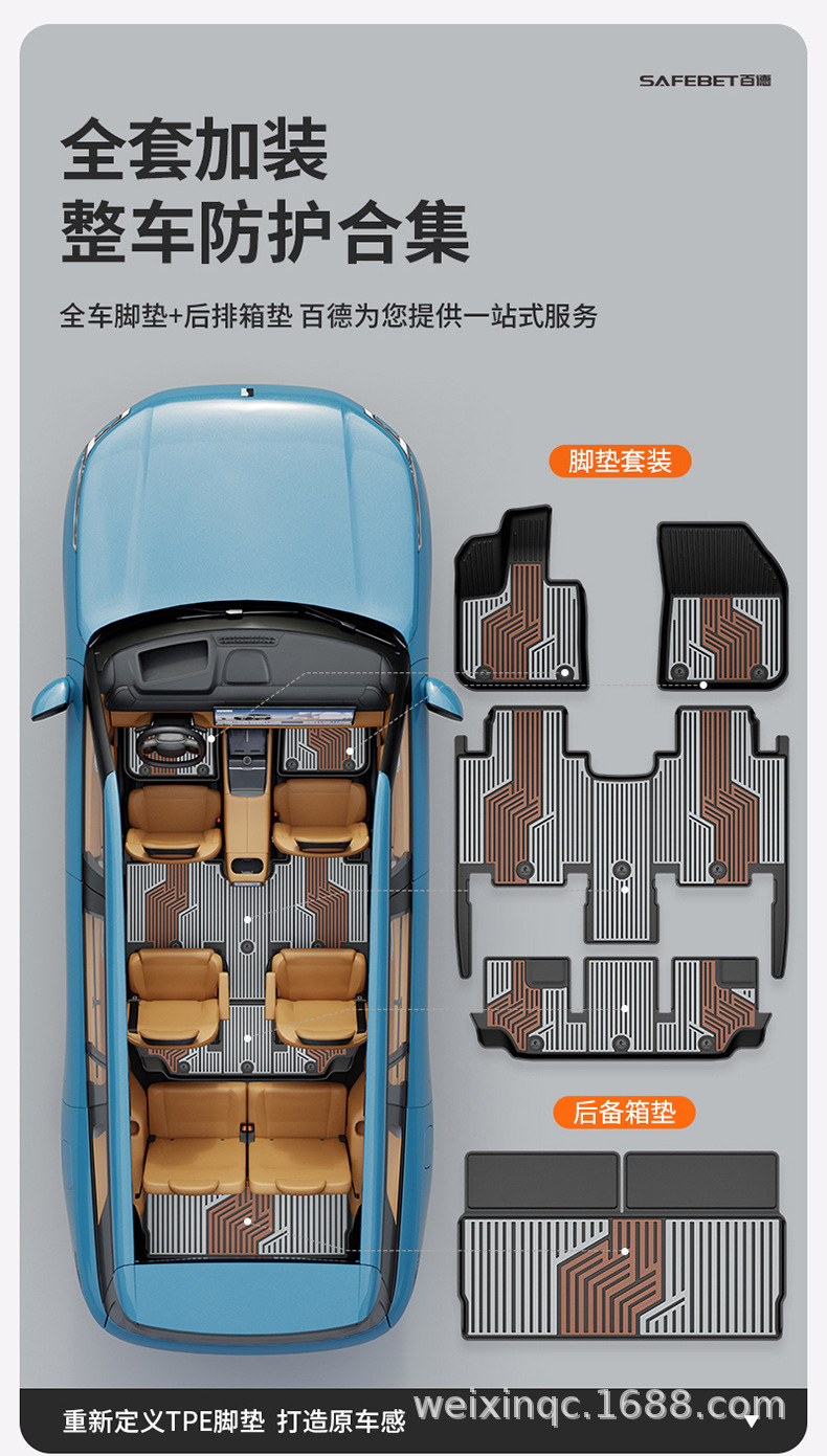 Suitable for the New Lynk & Co 03 06 08 900 10Em-P Z20 Special Car Model, Colorful Tpe Car Floor Mats
