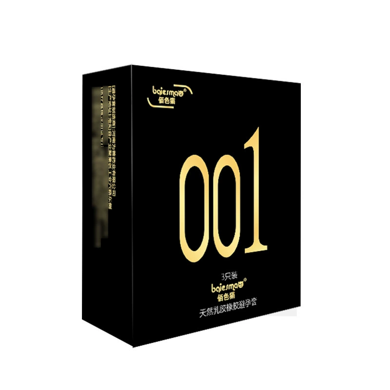 Презервативы (Baixing) 001 — набор из 3 шт., белый или черный вариант, товары для взрослых