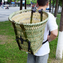 HNI0批发四川竹编背篼成人大号采摘蘑菇背篓赶集买菜背篓舞蹈道具