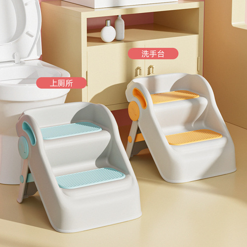 Thickened children's toilet stool folding baby washbasin bathroom non-slip step footrest footstool