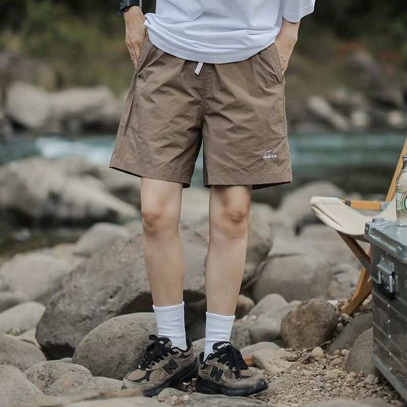 Summer Japanese travel solid color quick dry sports trend beach…