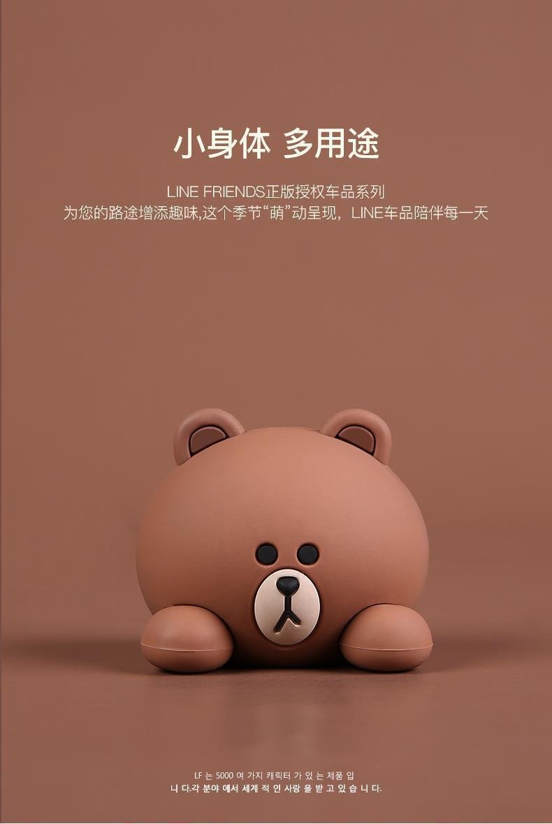 Car-Mounted Lf Brown Bear Small Ornaments, High-End Luxury Car Interior Cartoon Decoration, Car Accessories