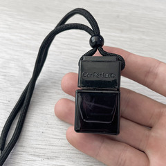 Black Car Air Freshener Refillable Aroma Bottle Car Aroma Bottle Hanging Decor Car Interior Accessory Pendant Supply