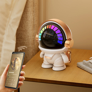 New Astronaut Creative Bluetooth Speaker Desktop Student Colorful Light Subwoofer Outdoor Small Audio Gift Portable