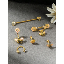 T 62973 Bee asymmetric horseshoe ring piercing jewelry �۷�