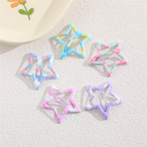 Five-pointed star clip BB clip children hair clip broken hair small color cute star clip headwear girl