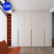 杭州衣柜定 制全屋ENF级一门到顶整体柜子福人精板现代极简衣帽间