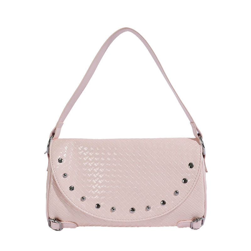 2026 verano nuevo estilo de moda de un solo hombro bolso de mano diseño cotidiano remaches viaje almohada bolsa al por mayor