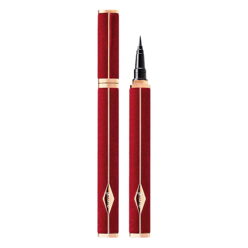 Gecomo Red Velvet Eyeliner Is Sweat-Resistant, Long-Lasting, Quick-Drying Eyeliner Liquid Pen with Soft Bristle Brush for Long-Lasting and Non-Fading Makeup