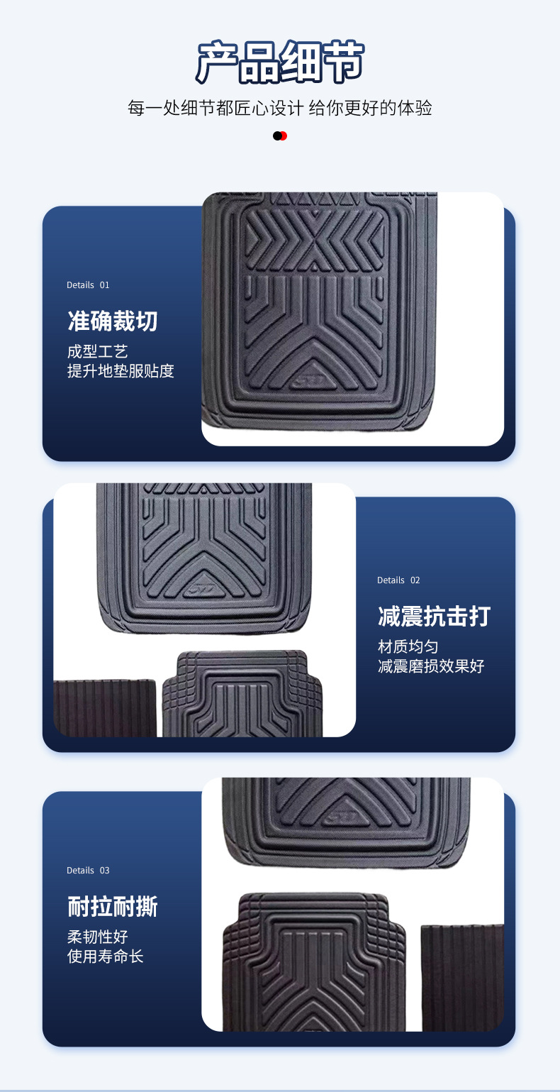 Cross-Border Washable Tpe Universal Car Floor Mats, Freely Cuttable, Suitable for All Seasons and Adaptable to Various Car Models