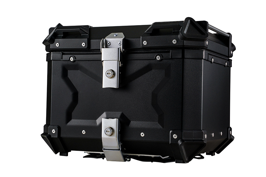 Ahora el tronco de la motocicleta de la aleación de aluminio 55L/65L/80L/100L avanzó el negro plano/en relieve desprendible durable