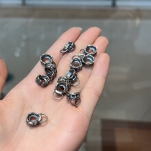 三七银老银福兽卡环配饰DIY手串手链文玩配饰项链挂件