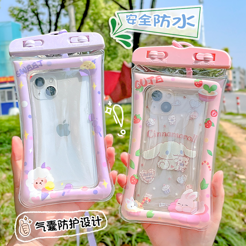 户外手机防水袋 卡通动物PVC透明密封防水袋漂流相机防水手机套