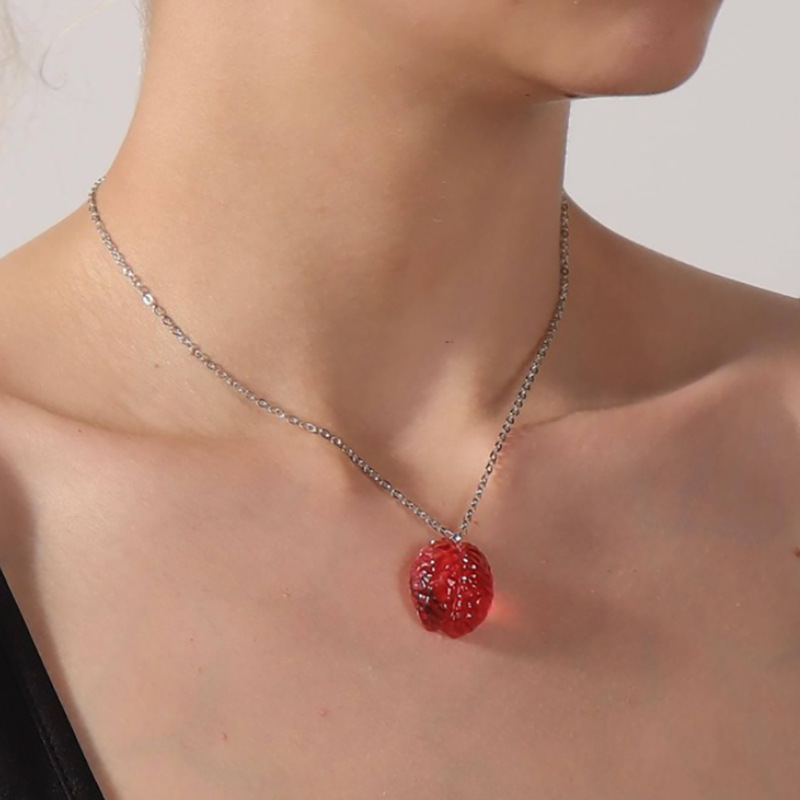 red fashionable necklace