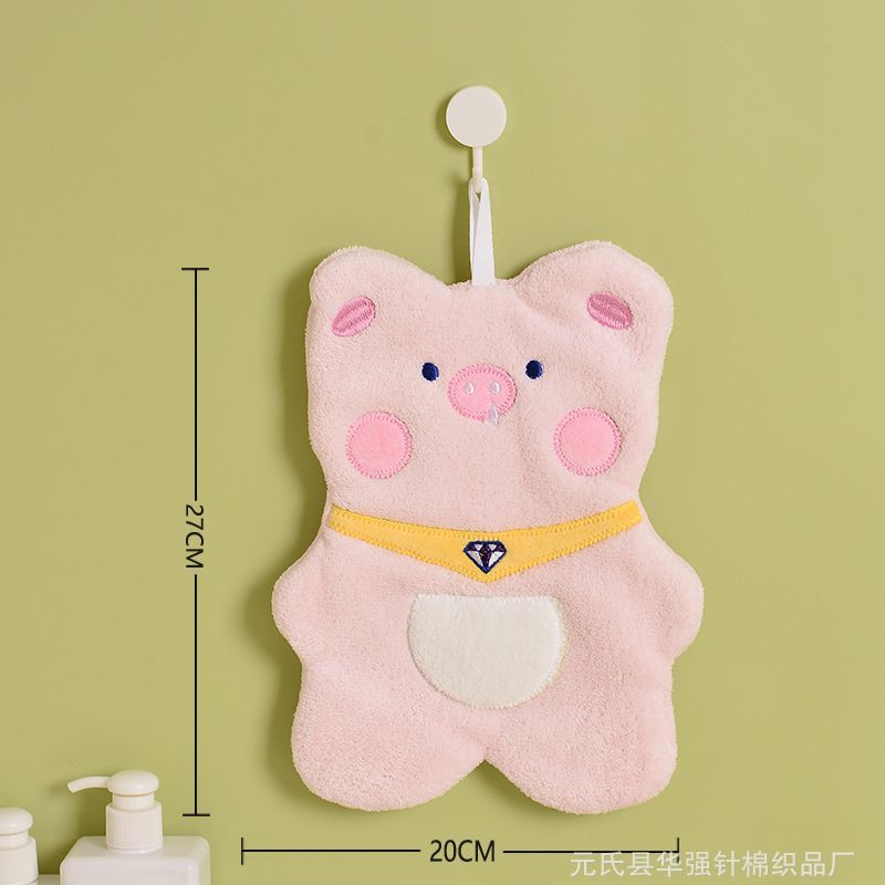 漫画の動物のハンドタオル、かわいい吸収性キッチン糸くずの出ないハンドタオル、キッチンの厚くて臭わないタオル|undefined