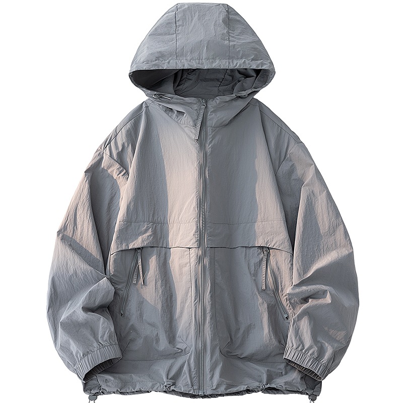 UPF50+防紫外线连帽防晒衣男士外套户外钓鱼服登山防晒服5XL大码