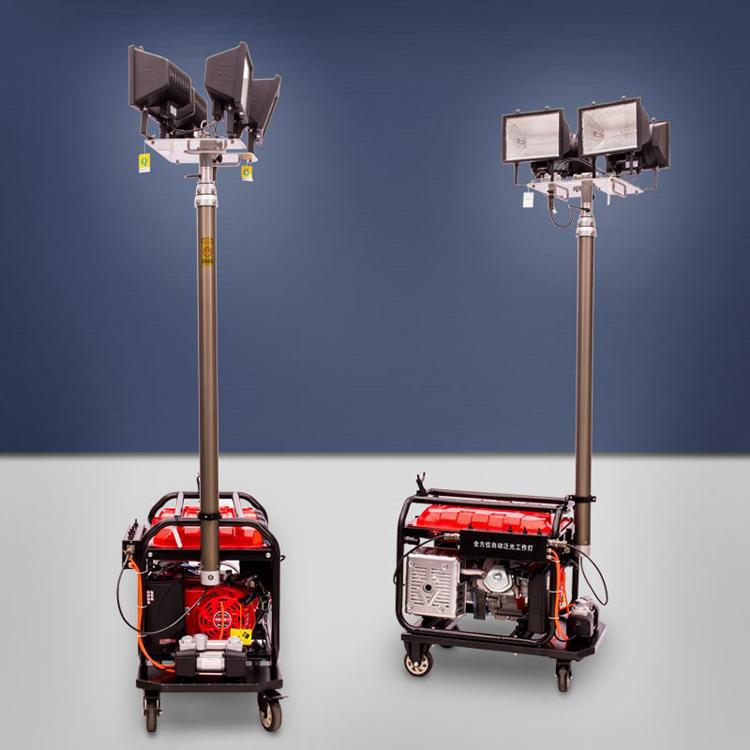 Elevación neumática de control remoto gasolina y diesel vehículo de iluminación móvil