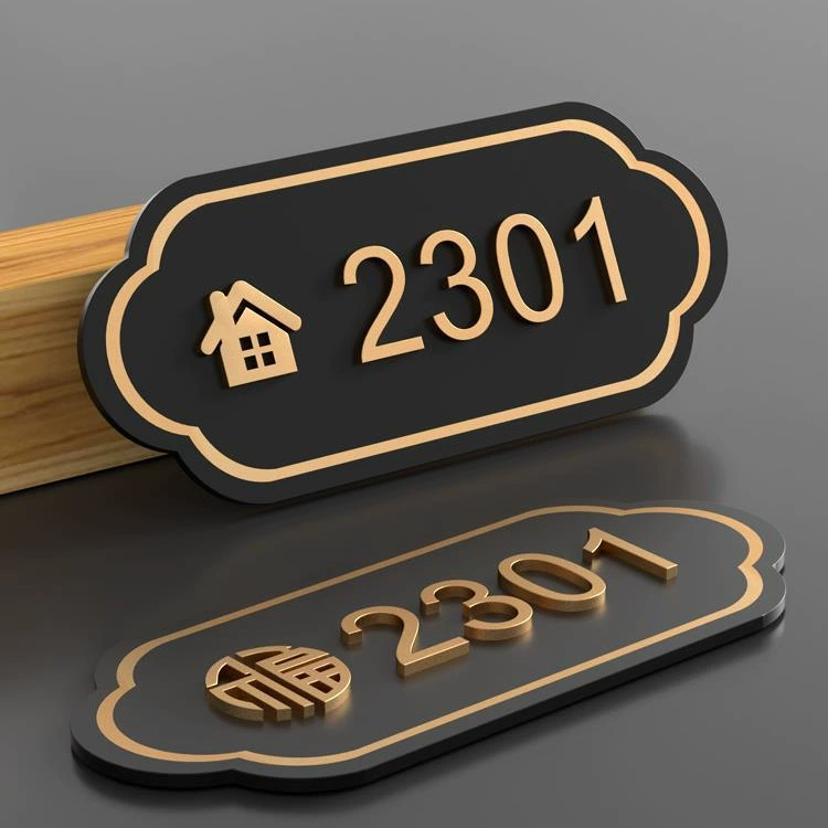 Акриловая табличка с номером двери для дома, легкая роскошная комната, номер, креативная наклейка на дверь, оптовая продажа, входная дверь без перфорации, оптовая продажа для гостей