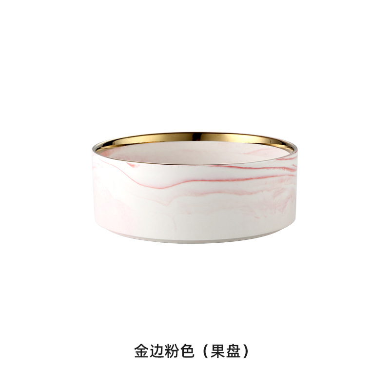 Caja de caramelo de roble de madera hogar sala de estar mesa de café plato de fruta seca de cerámica con tapa Internet Celebrity Snack plato de fruta