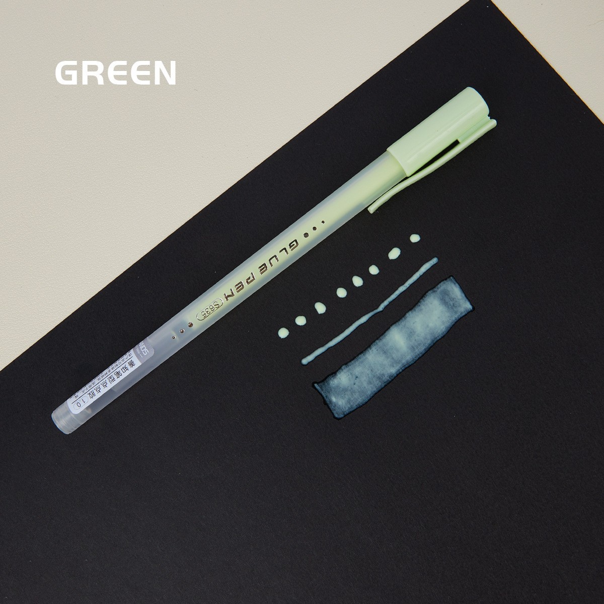 Shanzhi tipo de pluma dispensadora creativa pegamento de color de secado rápido al por mayor para niños DIY hecho a mano pluma dispensadora de diario