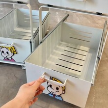 厨房下水槽抽拉式架子多功能伸缩推拉收纳架子多层碳钢落地储物架