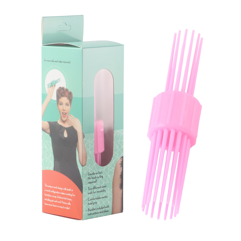 Double-headed curly hair beauty comb multi-tooth comb hair dye comb retro hairstyle design shaping auxiliary tool hairstyle beauty comb