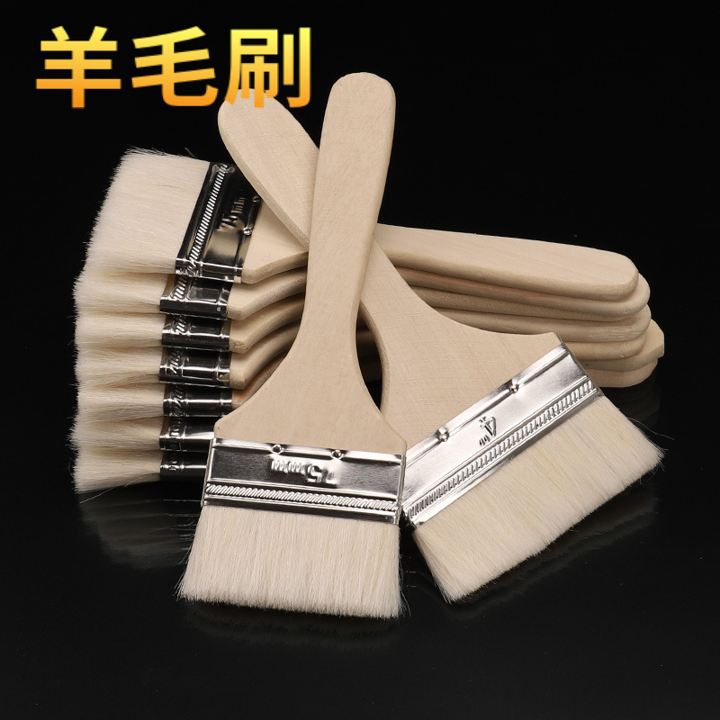 Manufacturer Wholesale Mixed Wool Brush, Soft Bristle Brush for Details, Multi-Purpose Brush 1 Inch 2inch 4inch 5inch 8inch Paint Brush