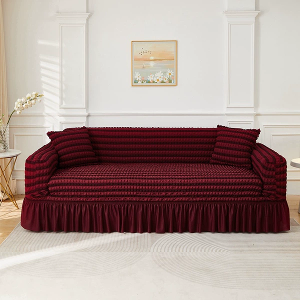 Skirt style—two-tone burgundy