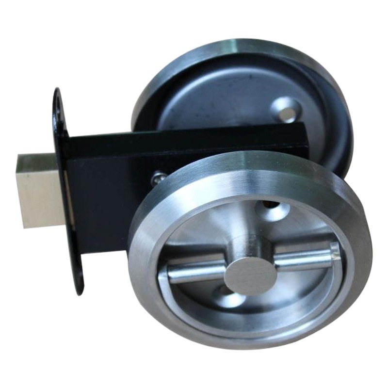 Acero inoxidable 304 canal tire anillo bloqueo Baño de doble cara cerradura fuego cerradura pasillo invisible manija puerta cerradura
