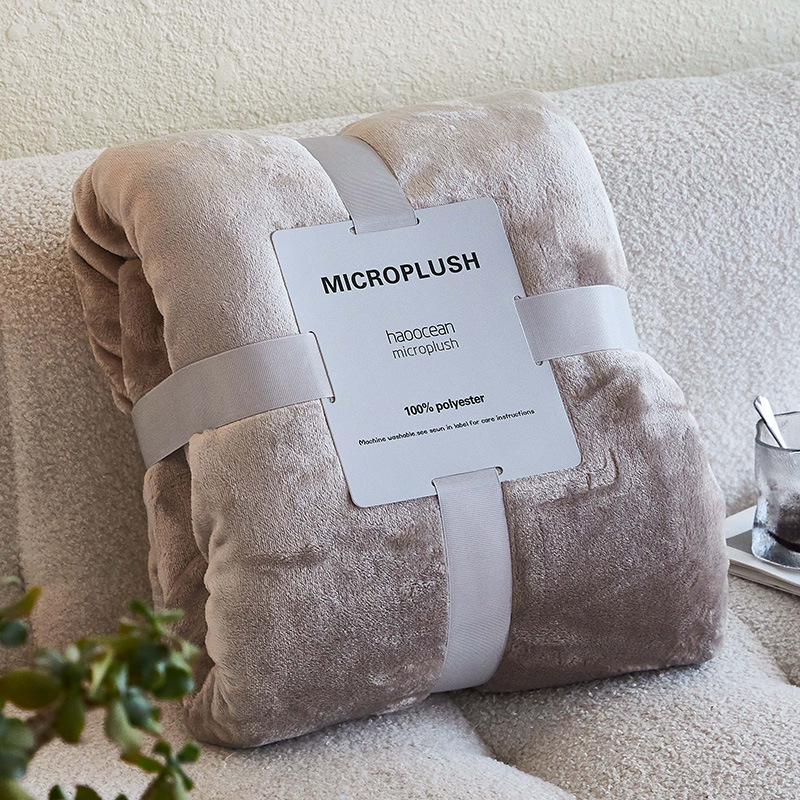 Manta de Franela de Color Sólido Estilo Europeo, Manta para Siesta, Clase A, Manta de Oficina, Manta de Regalo para Dormitorio, Venta al por Mayor