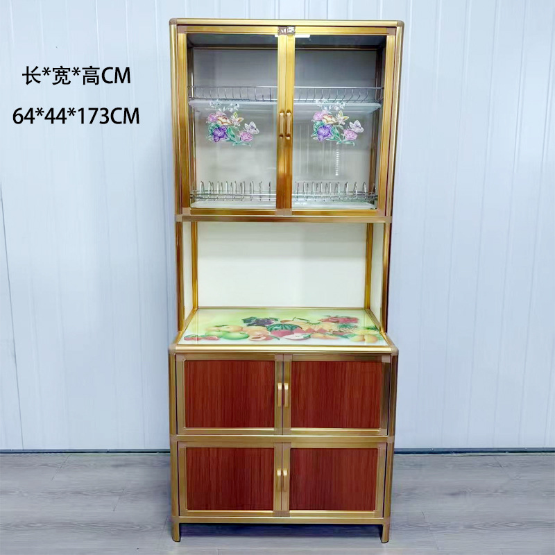 Nuevos productos armario casero armario de cocina rural armario de almacenamiento armario de alquiler armario de aleación de aluminio simple armario de almacenamiento