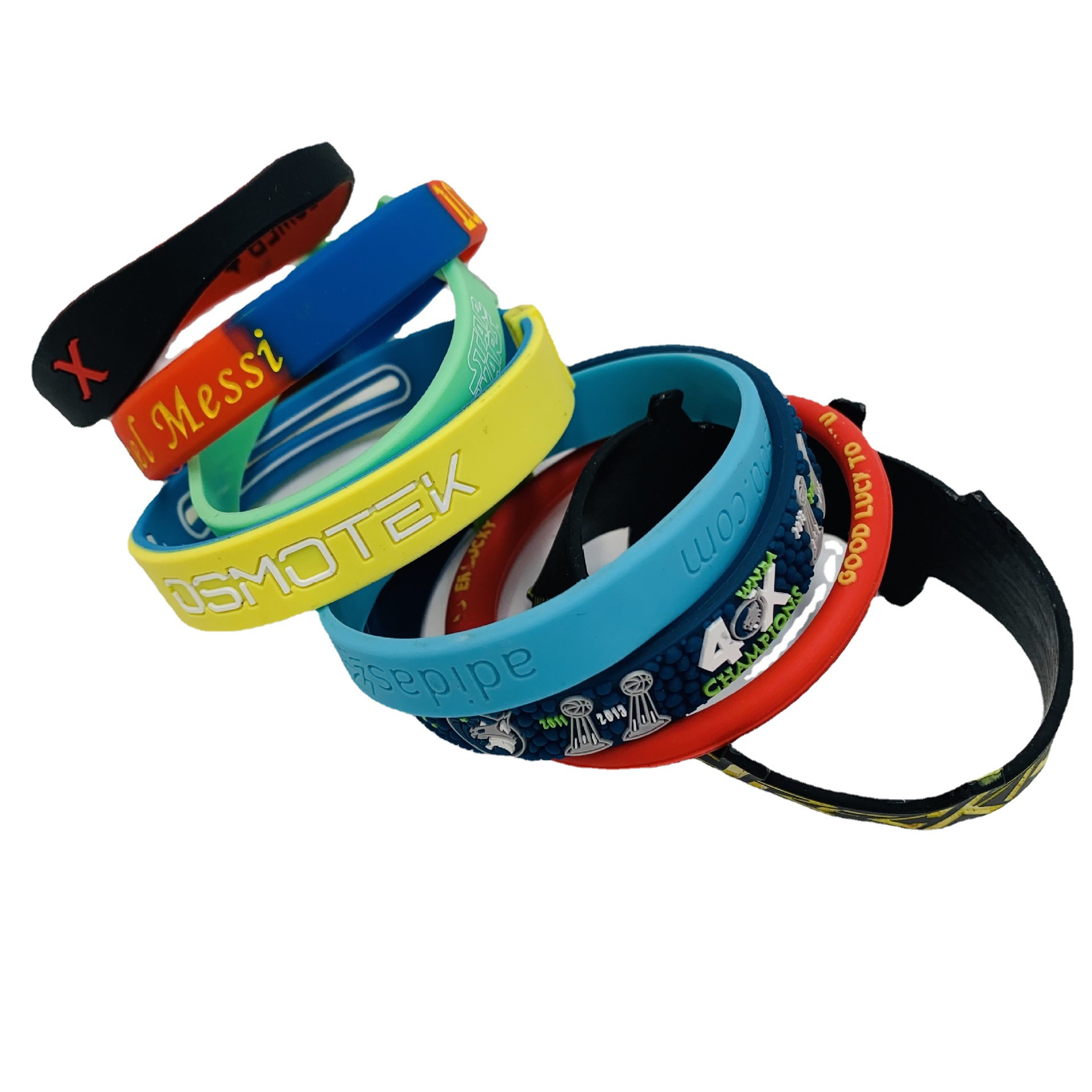 Manufacturer Customized Silicone Bracelet Wristband with Engraving and Printing Logo Gift Trendy