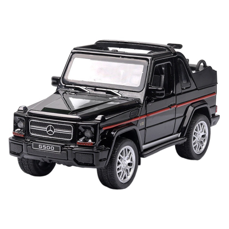 Tianiing aleación modelo de coche 1:32 Big Ben G500 convertible off-road vehículo Puerta de sonido y luz Tire hacia atrás modelo de coche de juguete Decoración