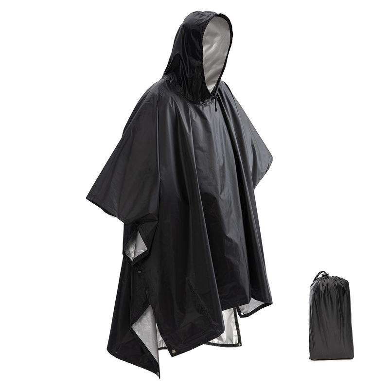 Cape Raincoat Outdoor Silver-coated Adult Poncho Hiking Climbing Supplies Three-in-one Cape Canopy Foreign Trade Cross-border Cape Raincoat Outdoor Silver-coated Adult Poncho Hiking Climbing Supplies Three-in-one Cape Canopy Foreign Trade Cross-border