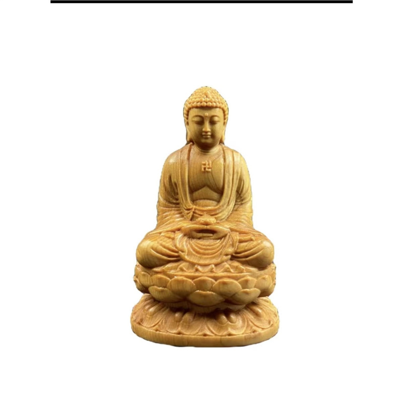 崖柏如来佛祖汽车摆件神像手把件释迦摩尼佛木雕宝宝佛家居工艺品|undefined