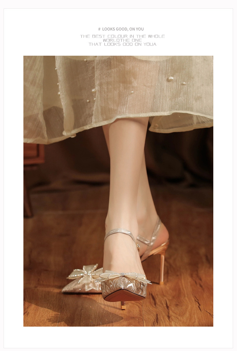 8188-2-002 Schleife vorne hinten offen glänzend Tiger Skin Muster Zwei-Wege-Sandalen High Heels High-End-Feeling_voghion.com